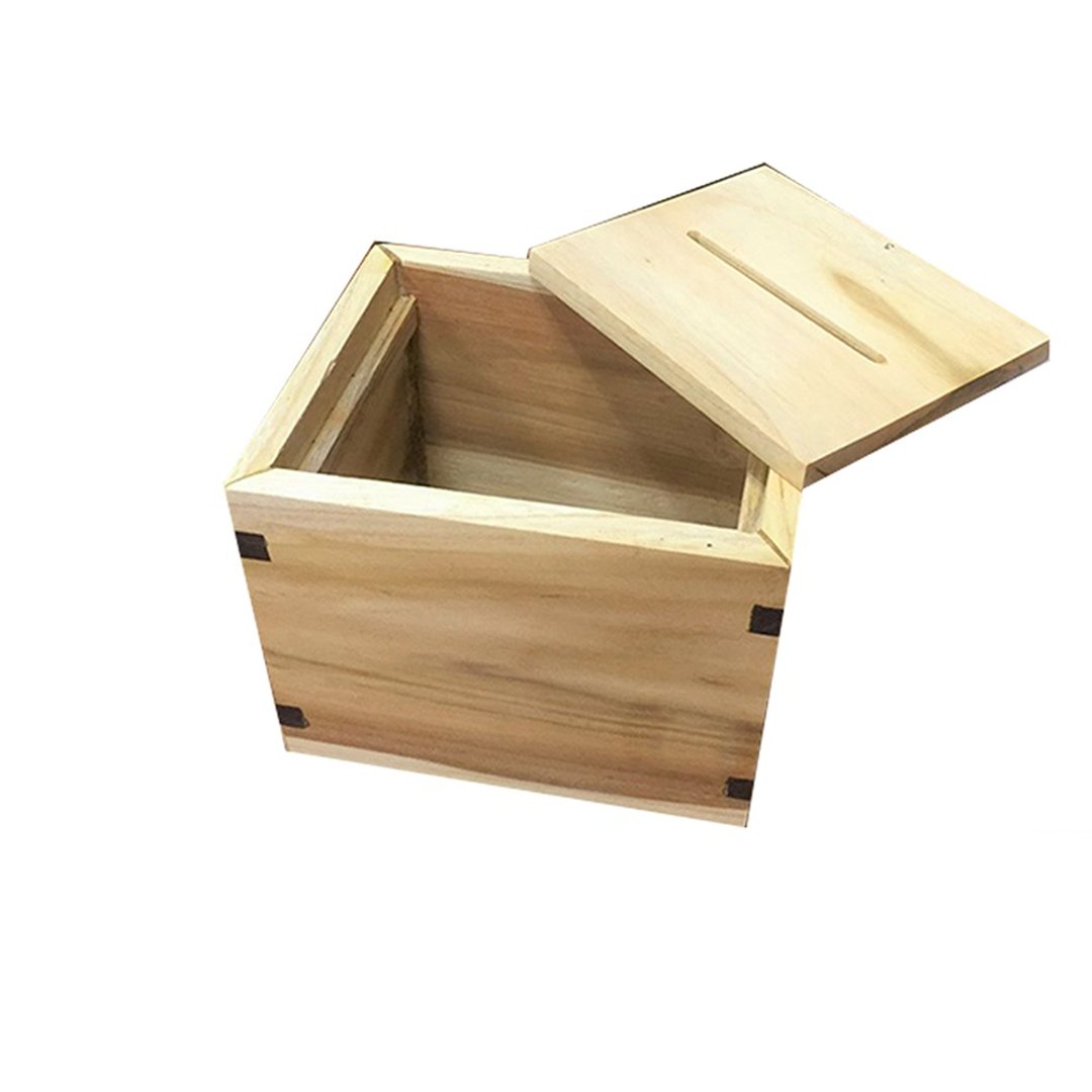 【吉迪市100%原木家具】ZAWD0018 原木正方面纸盒 木盒 存钱筒 - 收纳用品 - 木头 咖啡色