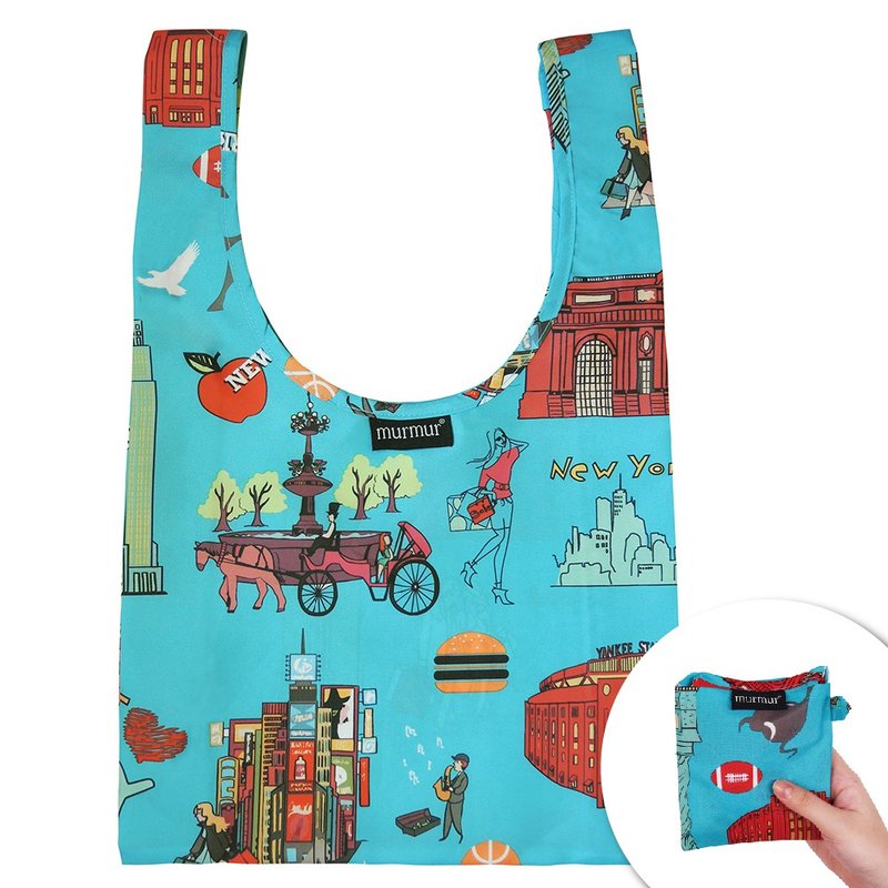 murmur便当包-纽约 | murmur便当袋推荐 - 手提包/手提袋 - 塑料 蓝色