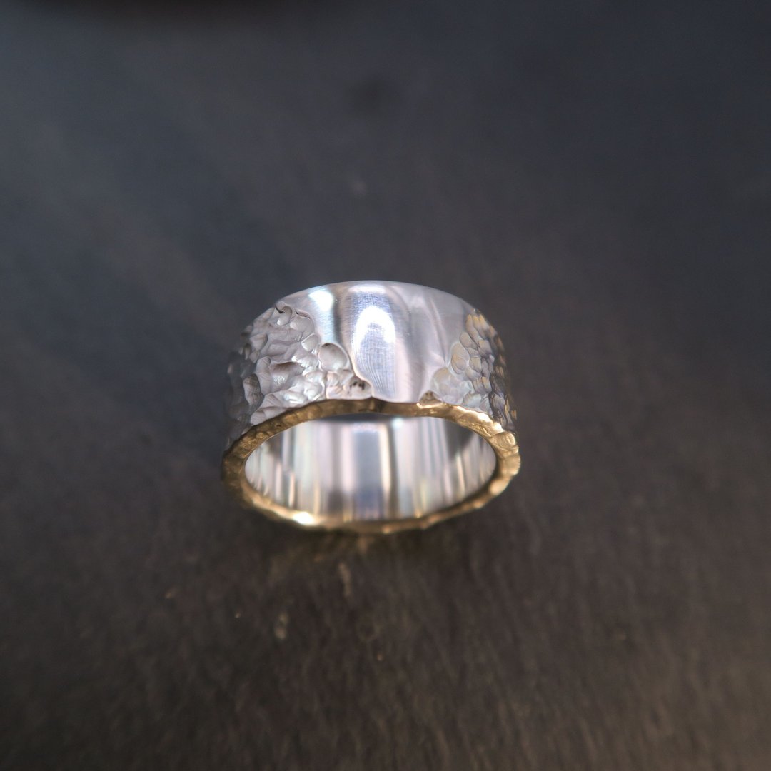 追寻 - 纯银戒指 宽度约10mm/厚度约2mm - 对戒 - 其他金属 