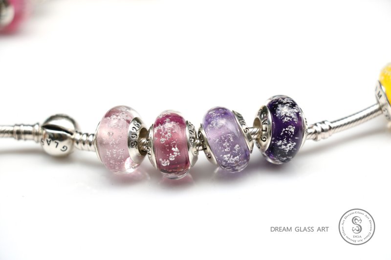 骨灰/毛发琉璃珠-透明-梦幻粉紫系-单颗价格*订制骨灰琉璃珠 - 其他 - 玻璃 紫色