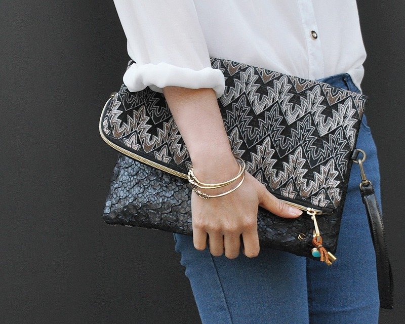 Sonata AVURE laptop case and clutch 2WAY bag - 电脑包 - 其他材质 黑色