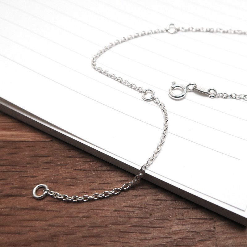 3Ways经典圆圈链 16-18-20寸三合一银链 925纯银项链 - 项链 - 纯银 银色