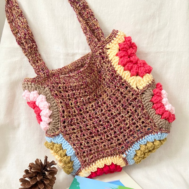 祖母花园网格单肩包 - 侧背包/斜挎包 - 聚酯纤维 