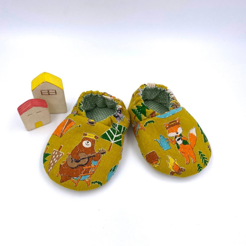 爱露营-初步鞋/成长鞋/漫步鞋 - 婴儿鞋 - 棉．麻 橘色