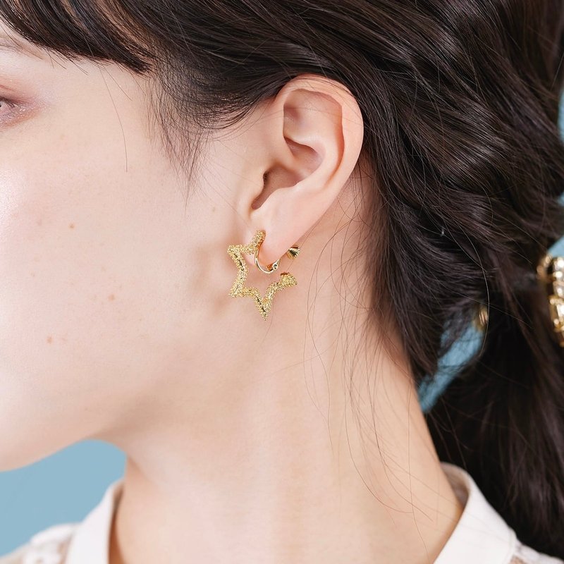 耳环 HOSHIPI HOSHIPI -LATUA STELLA- - 耳环/耳夹 - 其他金属 金色