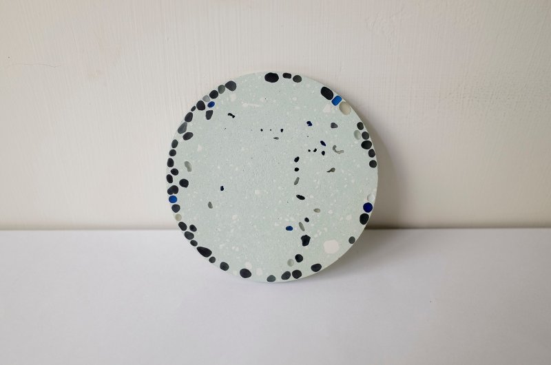 无所视室│磨石子水泥杯垫 M001 - 杯垫 - 水泥 绿色