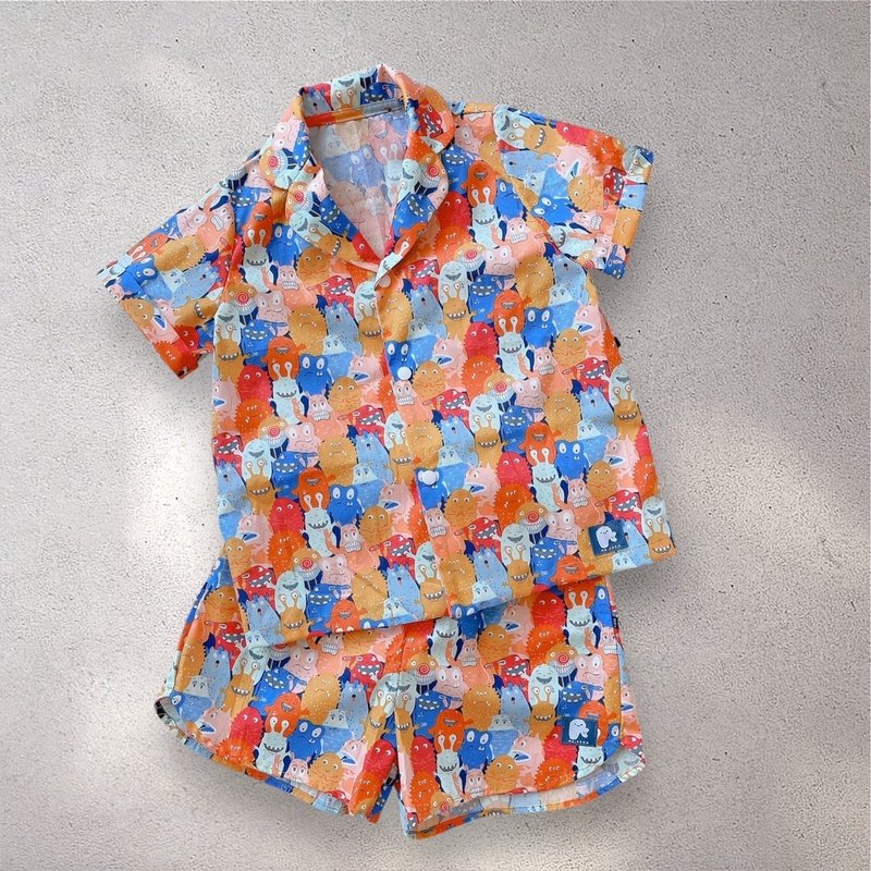 AGF 小怪兽 - 小当家套装 - 童装上衣 - 棉．麻 多色