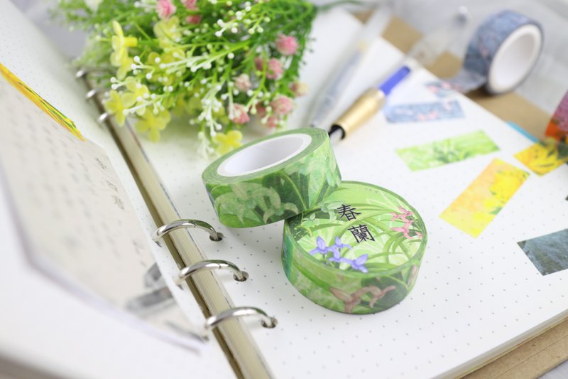 春兰　日本和纸/纸胶 - 纸胶带 - 纸 绿色