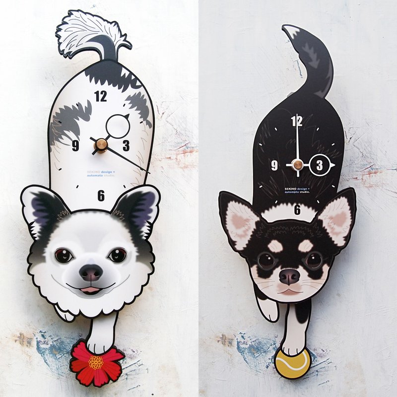 吉娃娃　D-98+D-116 - 时钟/闹钟 - 木头 