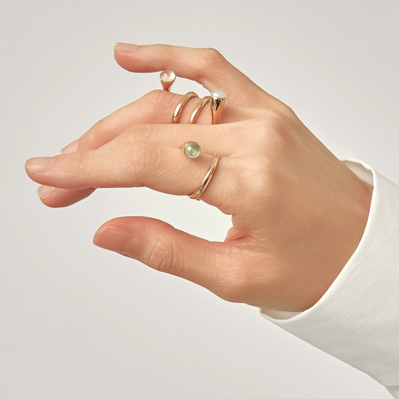 【雙 11 限定】 Curling Monet Ring | Gold ring |  Milk Aquama - 戒指 - 纯银 金色