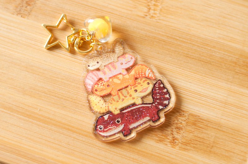 爬虫守宫锁匙扣 - 钥匙链/钥匙包 - 压克力 橘色