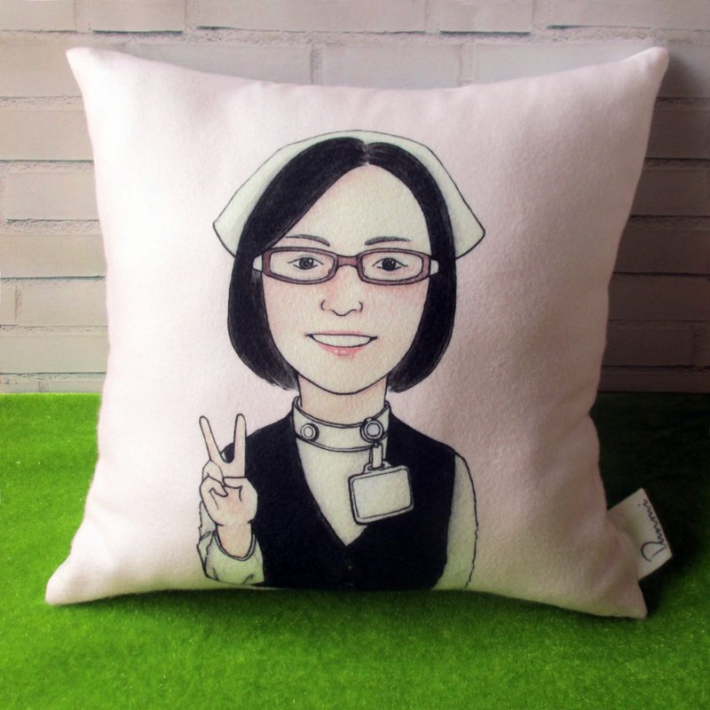 DUNMI等米/(单面印刷/单面短毛布款) - 枕头/抱枕 - 棉．麻 