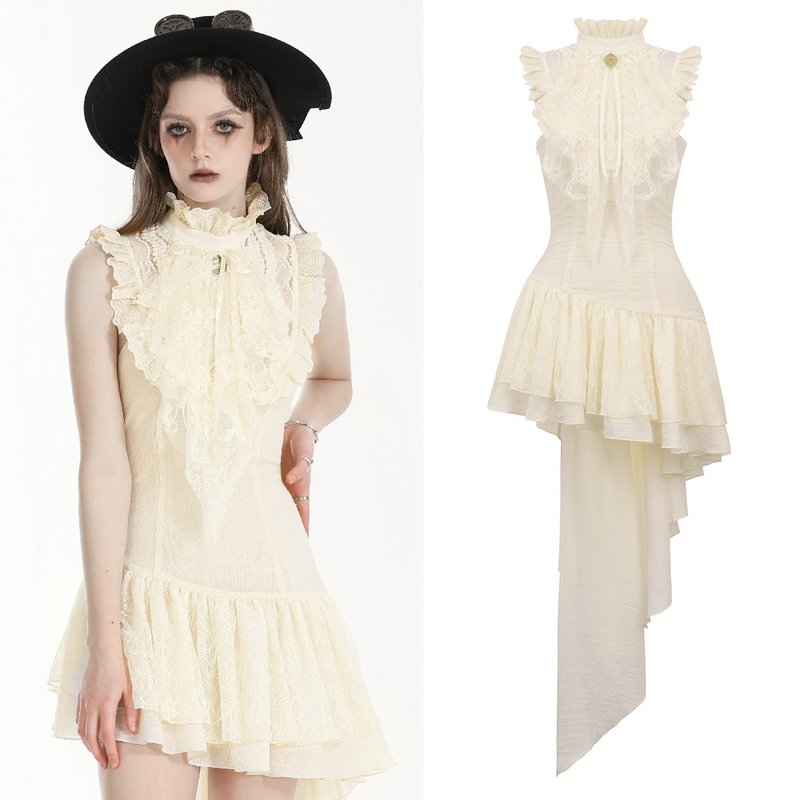 天丝生成色蕾丝不规则无袖洋装DARK IN LOVE台湾代理JDIDW994 - 洋装/连衣裙 - 丝．绢 