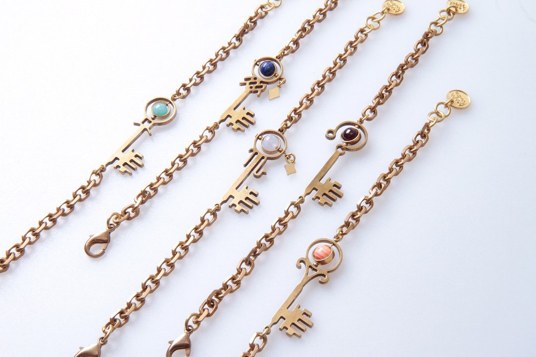 星之钥粗手链 ZODIAC KEY CHARM THICK BRACELET - 手链/手环 - 铜/黄铜 