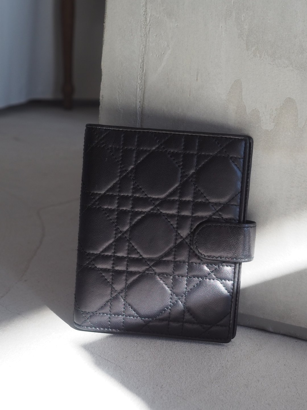 Christian Dior 迪奥 Cannage 藤格纹 记事本套 黑色 皮革 古董 - 笔记本/手帐 - 真皮 黑色