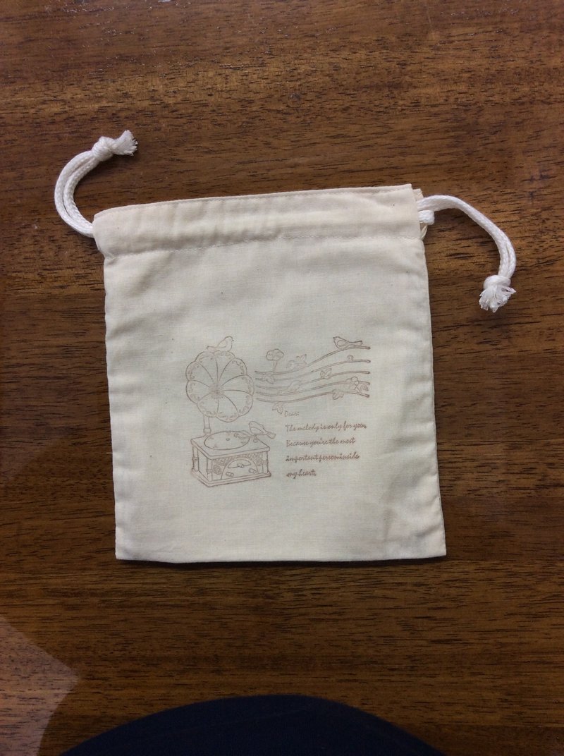 古朴的束口袋   中 - 化妆包/杂物包 - 棉．麻 