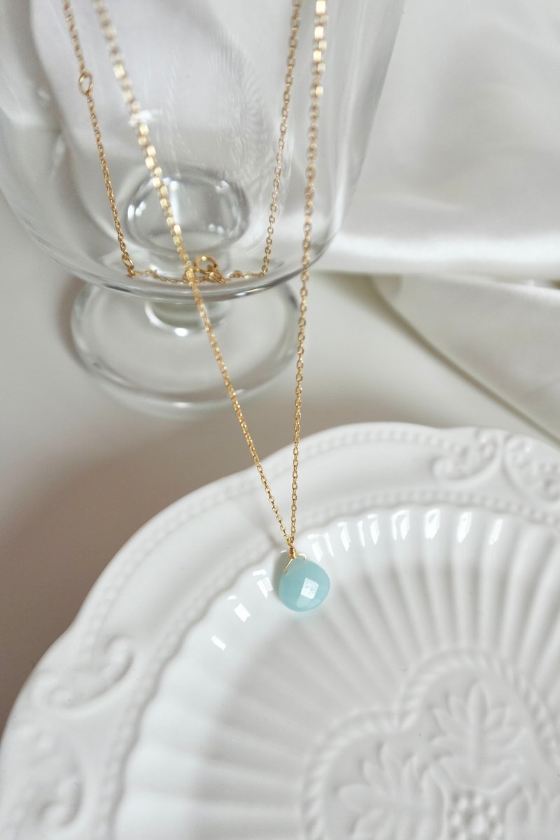 Lily Valley 晨雾蓝光 | 纯银宝石项链 - 项链 - 半宝石 多色