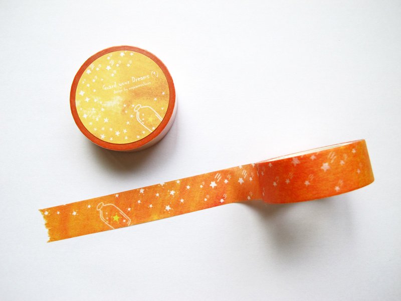 －Guard your Dreams (1)－ 和纸胶带 - 纸胶带 - 纸 橘色