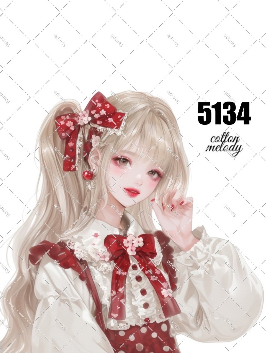 original sticker no.5134 人物贴纸 原创贴纸 原创人物贴纸 装饰贴纸 cotton melody - 贴纸 - 纸 