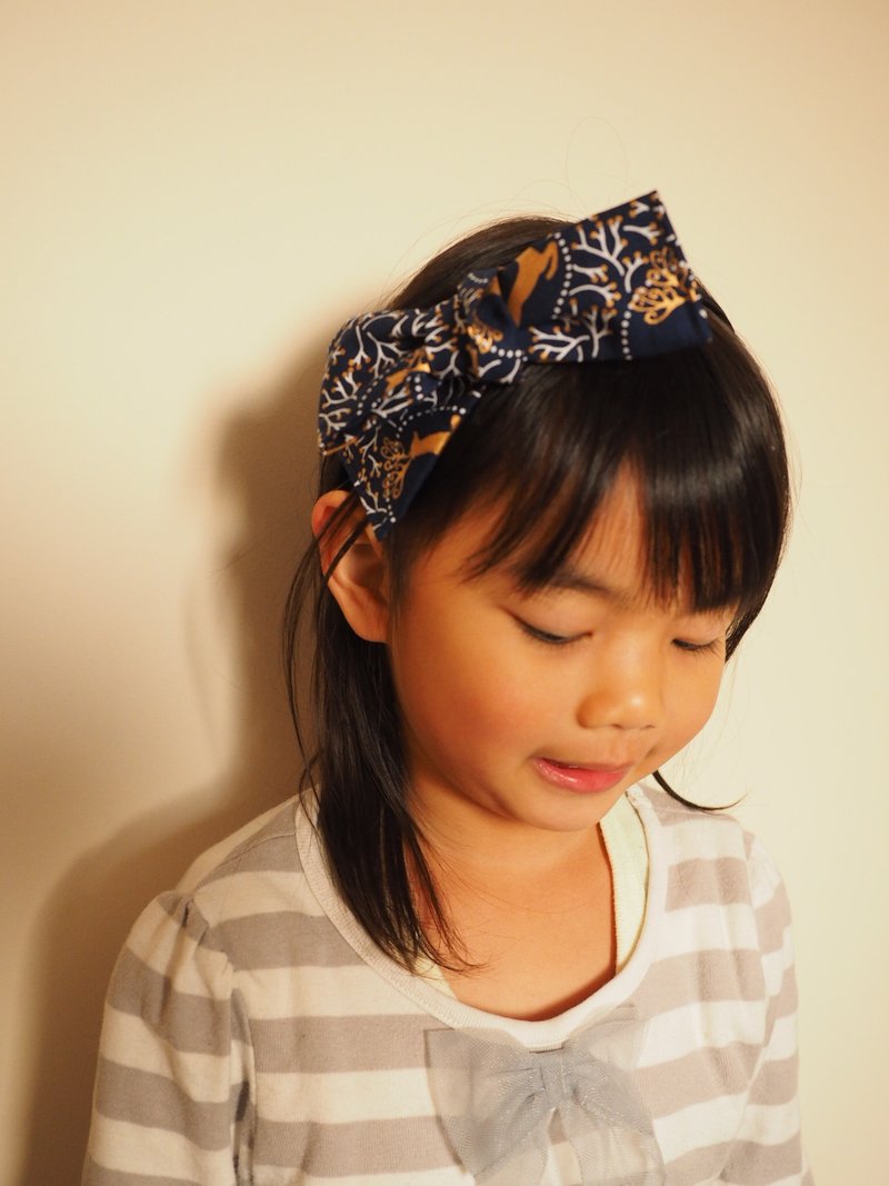 圣诞限量版 蓝色圣诞鹿头箍发饰 适合大人小孩 - 婴儿帽/发带 - 棉．麻 蓝色