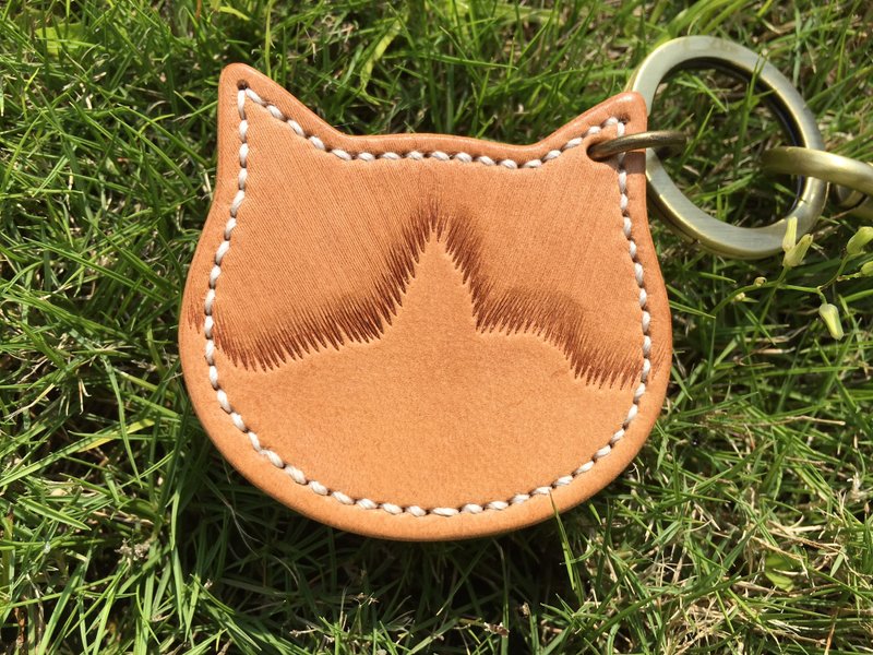 猫咪钥匙圈 - 钥匙链/钥匙包 - 真皮 