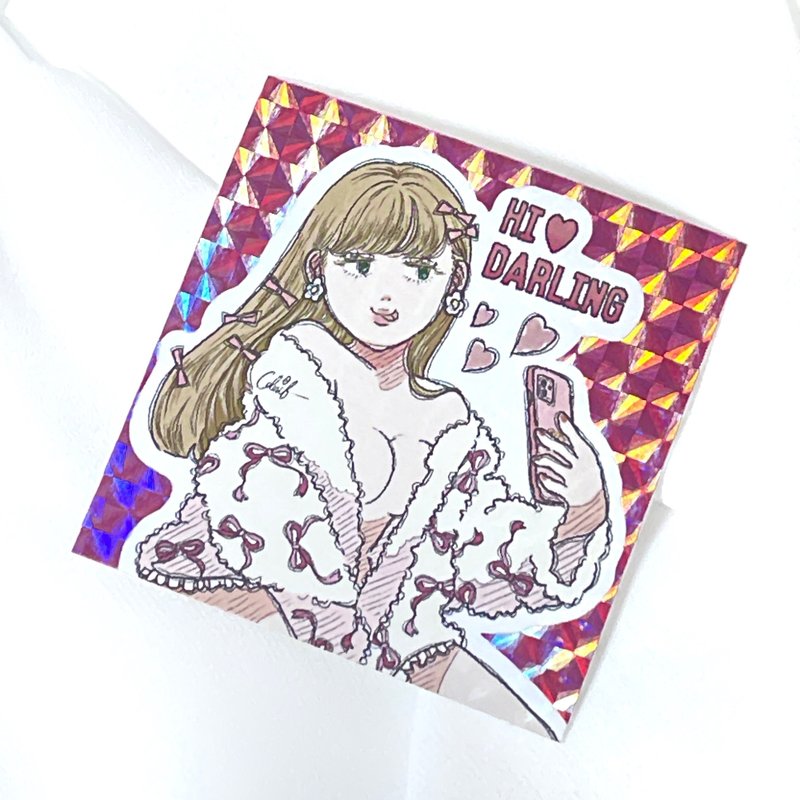 闪亮贴纸 - 贴纸 - 其他材质 粉红色