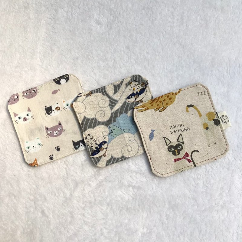 【圣诞礼盒】方形杯垫 杯垫 小餐垫 餐垫 - 杯垫 - 棉．麻 