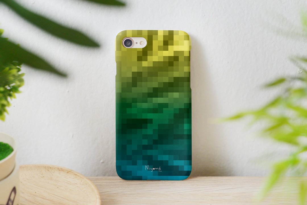 iphone case yellow green blue mosaic for iphone 6,7,8, iphone xs, iphone xs max - 手机壳/手机套 - 塑料 多色