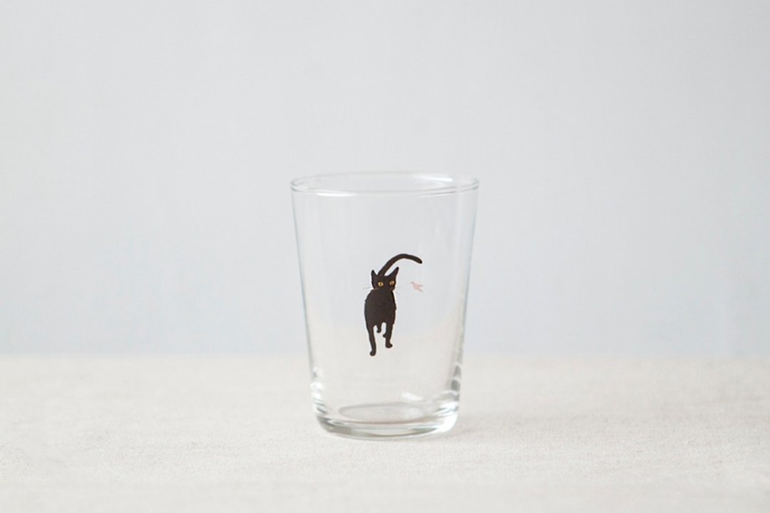 【+t企划】猫狗杯-猫 黑宝 - 玻璃杯 - 玻璃 透明
