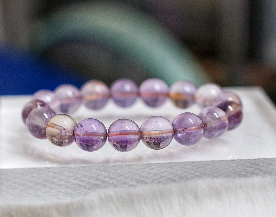 入门级紫黄晶 11 mm 手链 ( Ametrine 11mm Bracelet ) - 手链/手环 - 水晶 