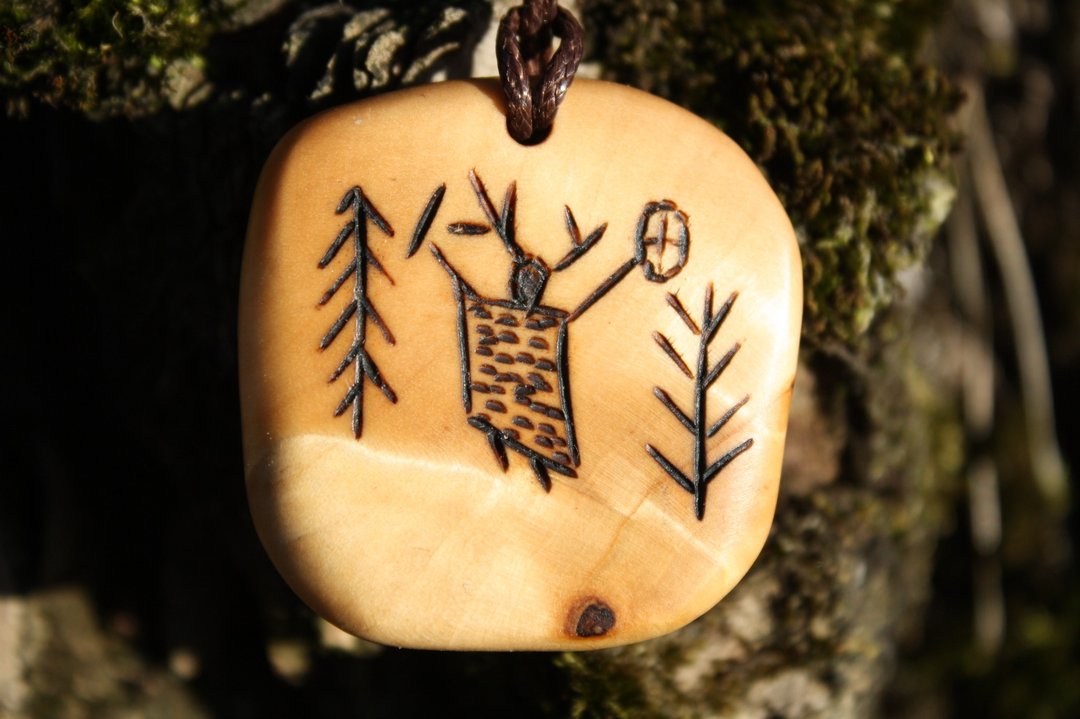 Talisman Tree of Life Streams of energy Spiritual search Development Transcenden - 项链 - 木头 