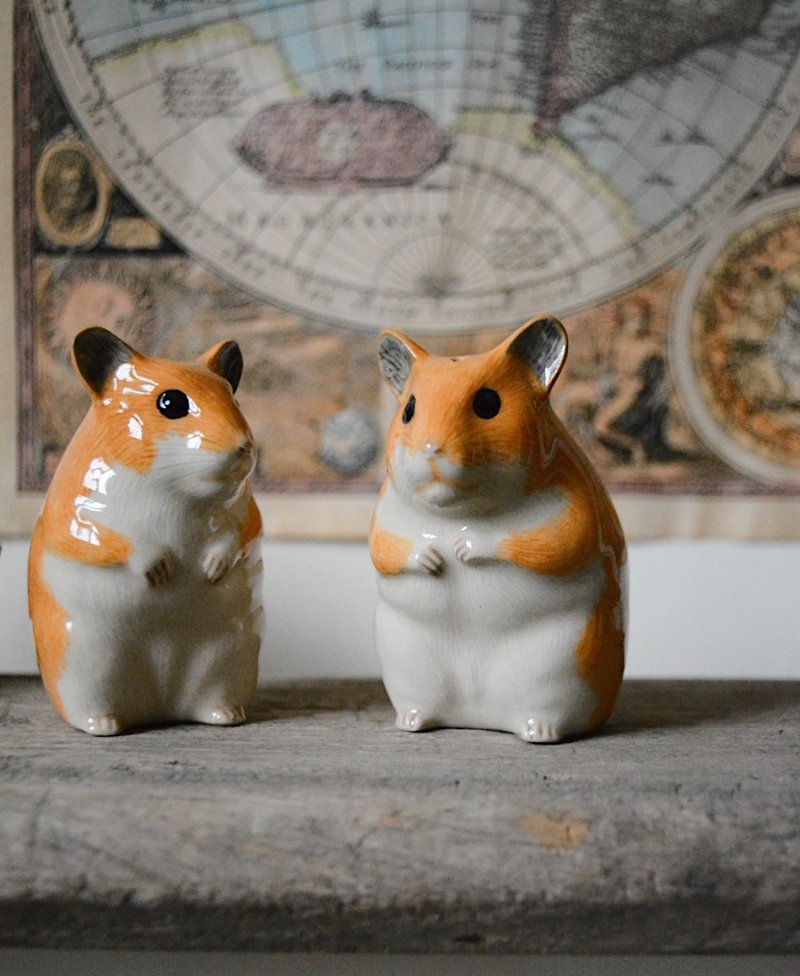 英国 Quail Ceramics 仓鼠造型手绘陶瓷调料罐 - 摆饰 - 陶 多色