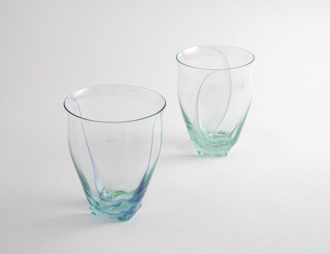 Glass Mizutamari - 玻璃杯 - 玻璃 蓝色