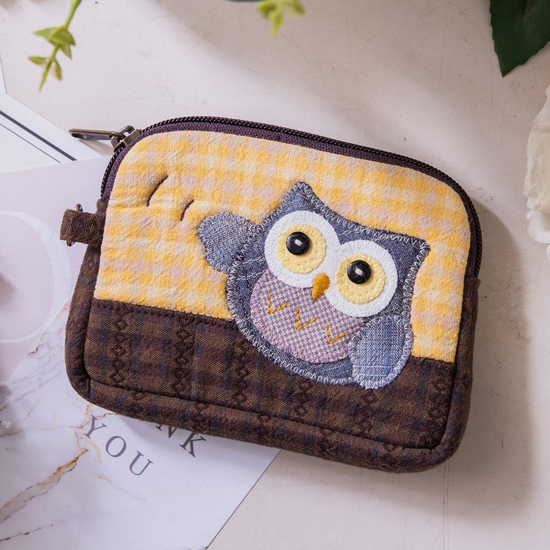 猫头鹰挥挥手手拿包 零钱包【710454】 - 皮夹/钱包 - 棉．麻 多色