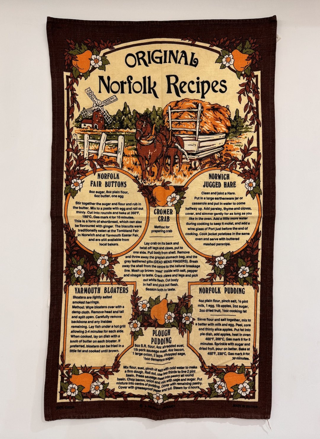 诞生年份 布历ORIGINAL Norfolk Recipes 茶巾 - 门帘/门牌 - 棉 多色