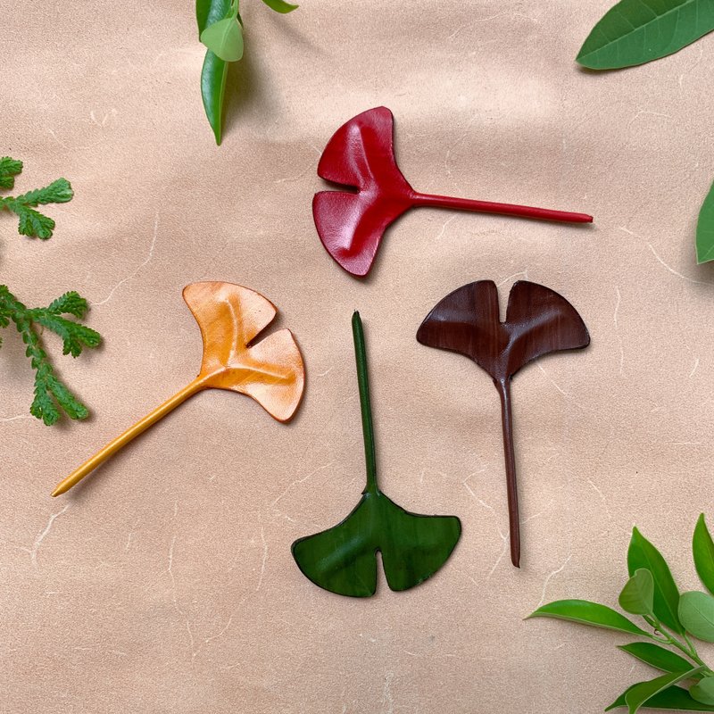 银杏造型挂勾磁铁 - 冰箱贴/磁贴 - 真皮 