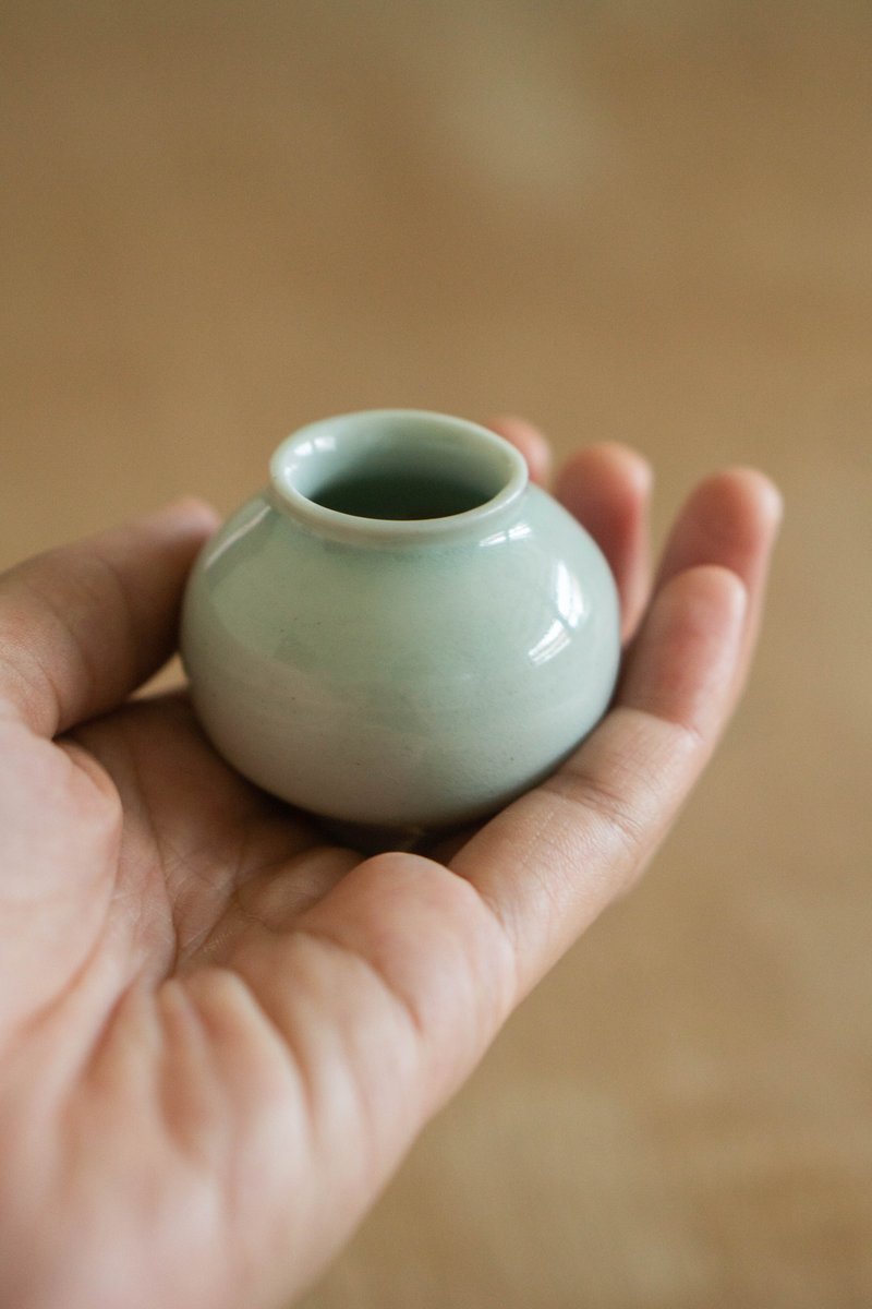 青瓷迷你月亮罐 - 摆饰 - 瓷 蓝色