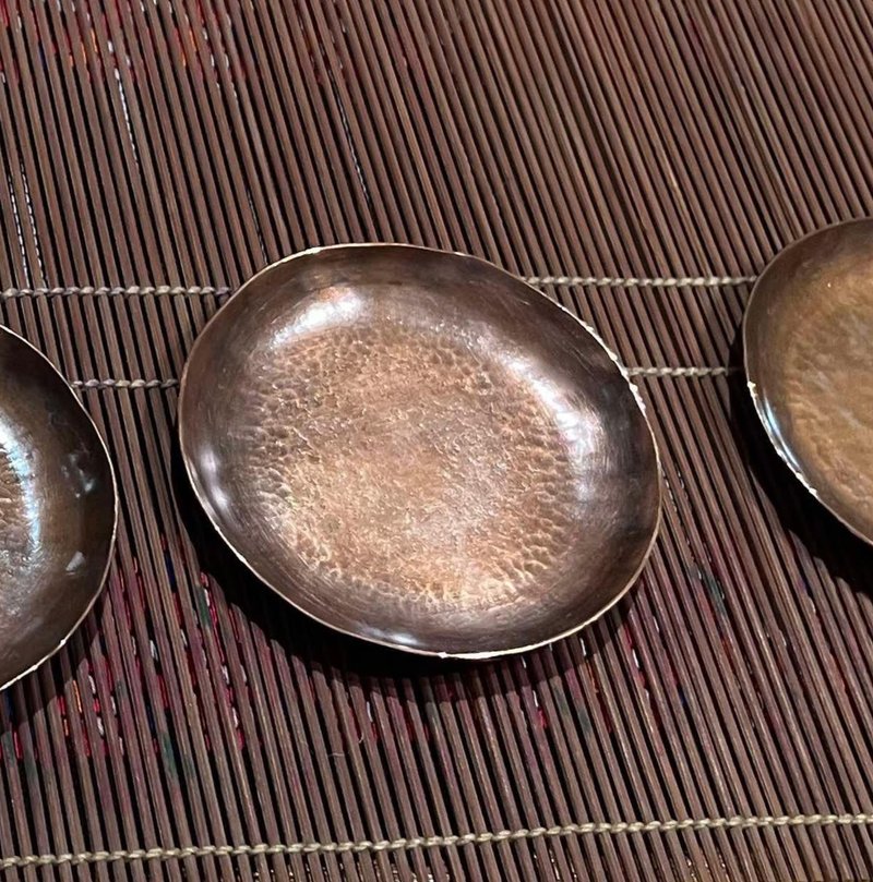 赤铜小豆茶托六件组 - 香薰/精油/线香 - 其他金属 