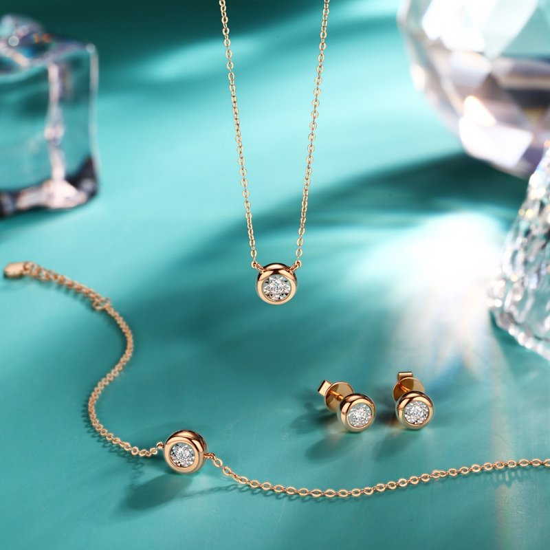 京华钻石 天然钻石 18K玫瑰金 极光系列II 0.04克拉 钻石手链 - 手链/手环 - 钻石 