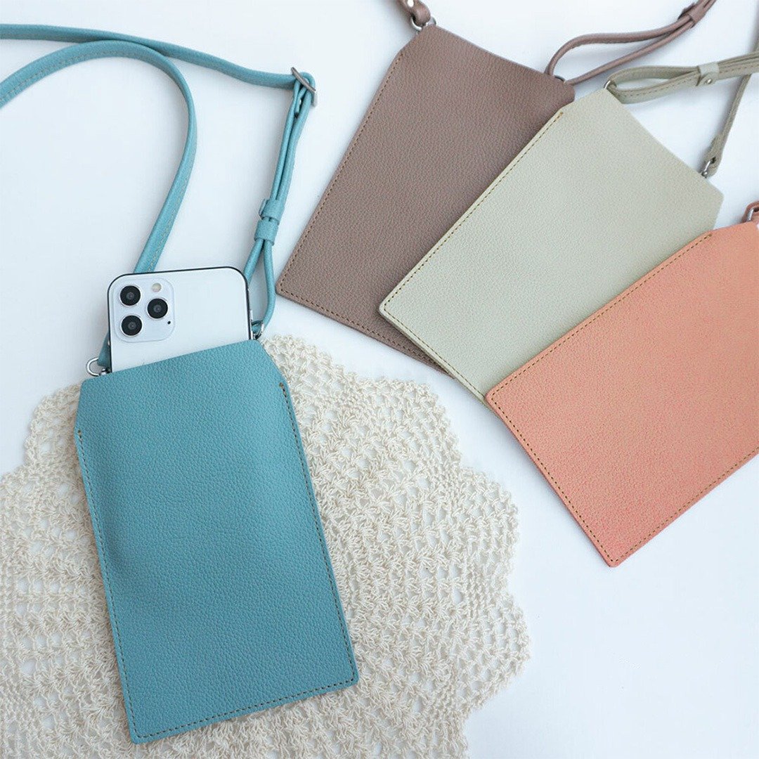 Smartphone Pouch [Shrink Leather] Smartphone Shoulder HS11K - 手机配件 - 真皮 多色