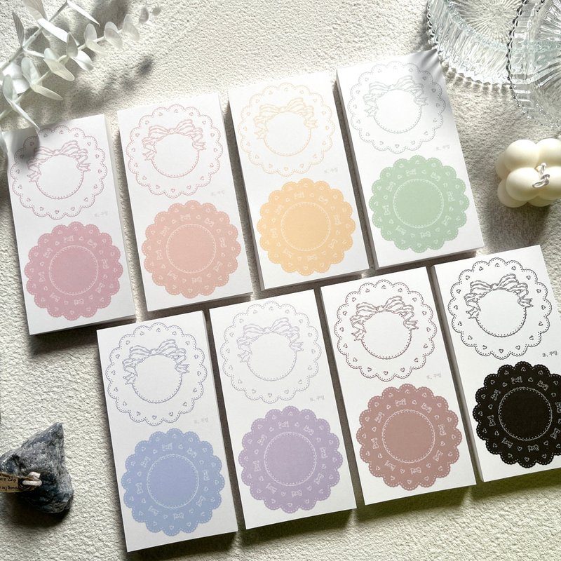 丝带多利便签垫 - 贴纸 - 其他材质 多色