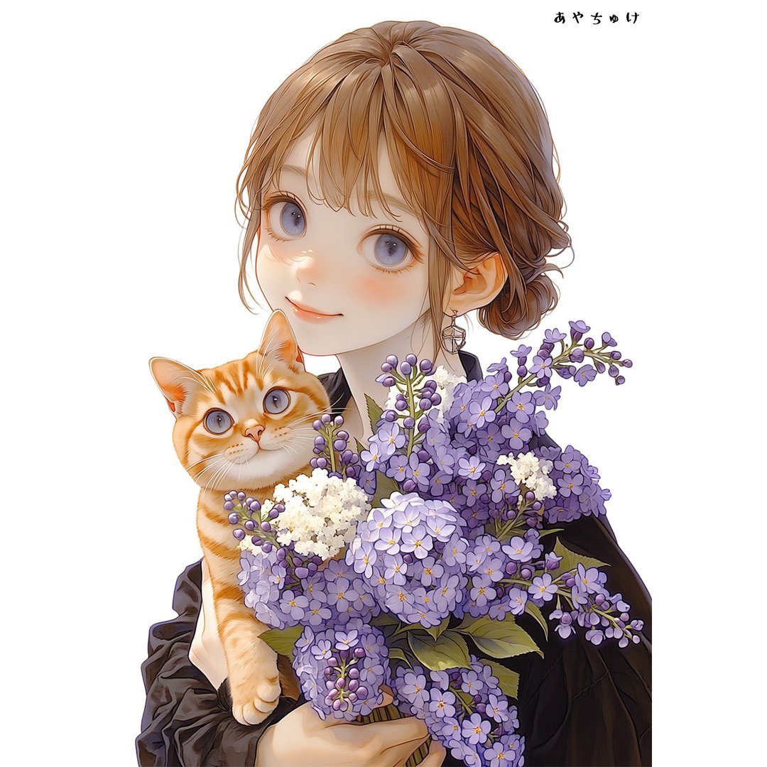 【4 月新品 3】07-120-0089 人物贴纸 春日女孩与动物 - 贴纸 - 纸 