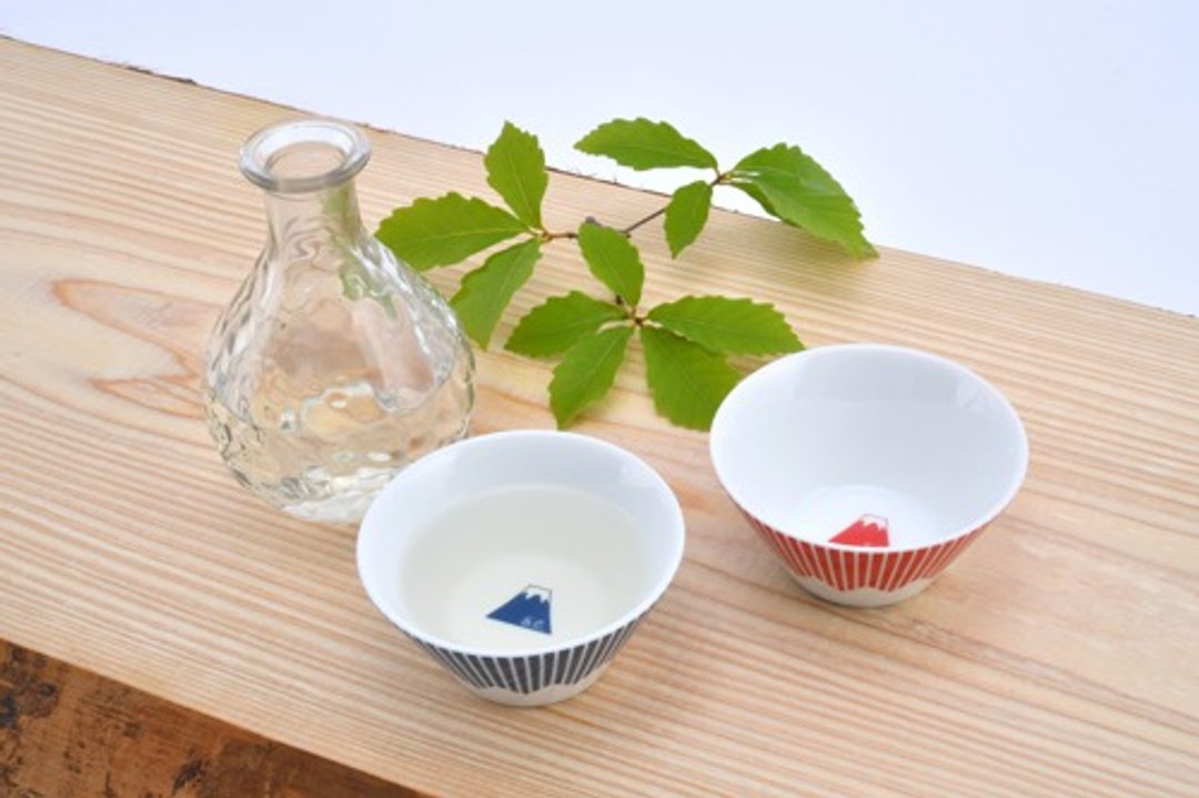 富士山陶瓷杯 (矮杯)   红色 - 碗 - 瓷 红色