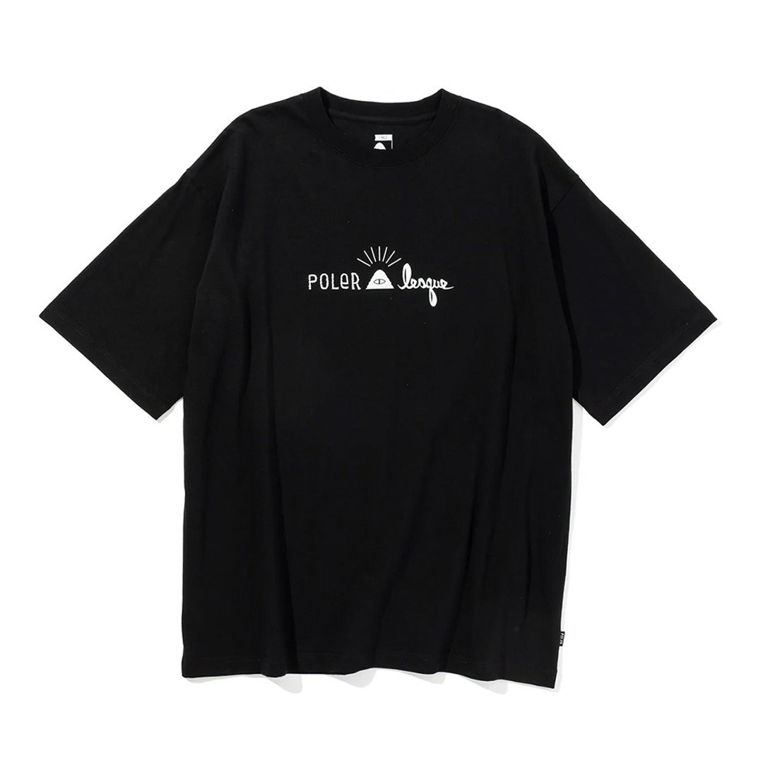 日本限定Poler x Lesque COTTON TEE 街头潮流联名棉T / 黑 - 男装上衣/T 恤 - 棉 黑色