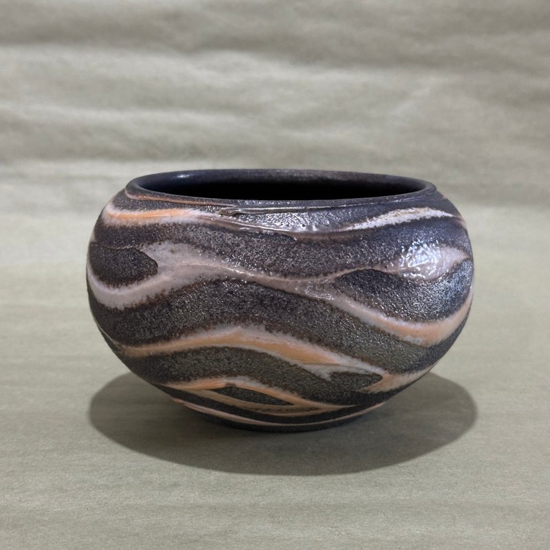 随心陶 I 柴烧水方 I 茶洗 I 程警濠 - 茶具/茶杯 - 陶 多色