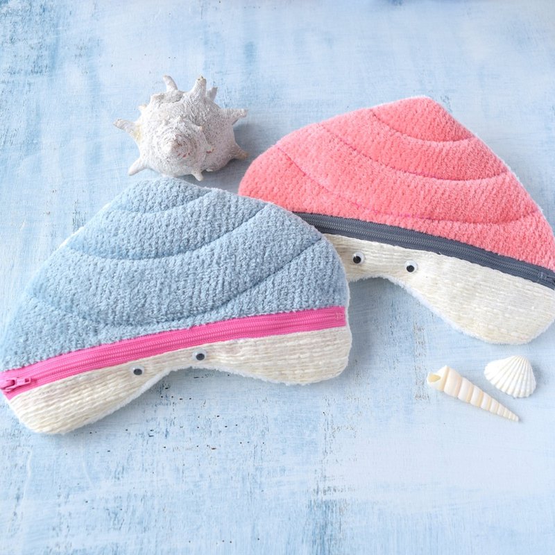 寄居蟹收纳袋 /眼睛盒/化妆包/笔袋 - 化妆包/杂物包 - 棉．麻 粉红色