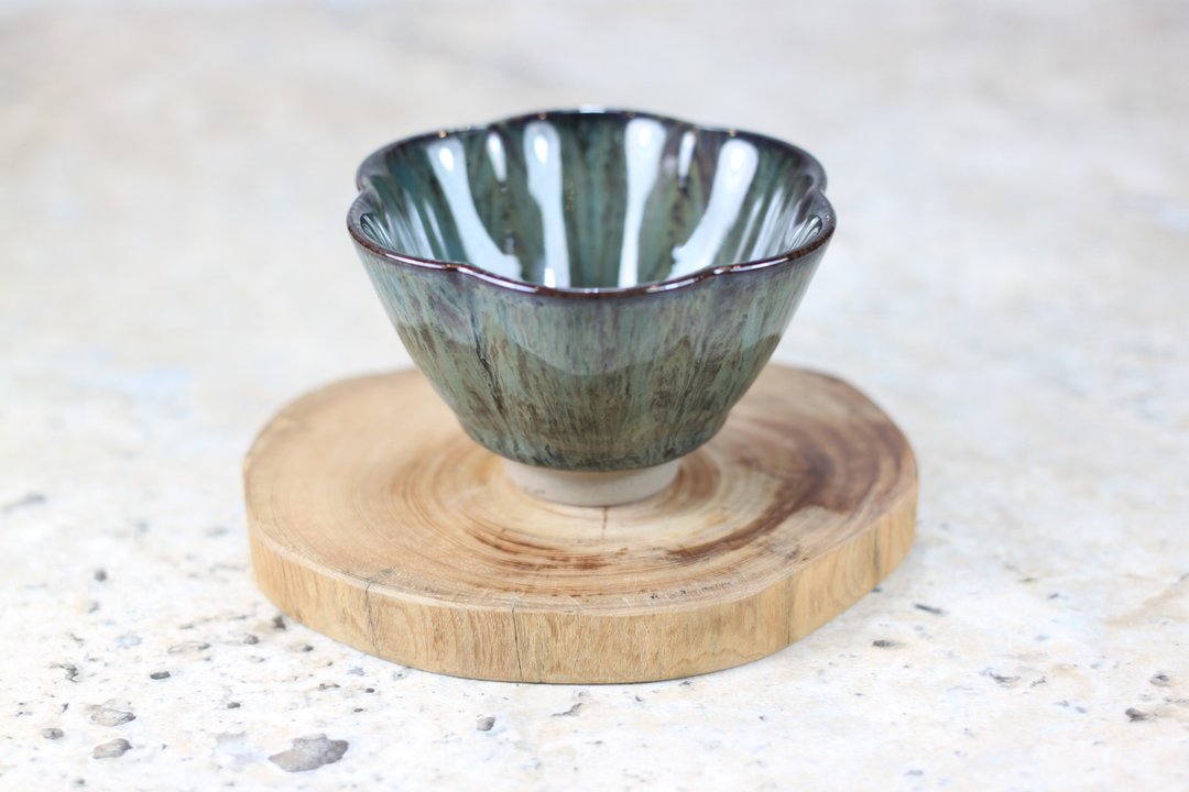 【气质生活】森林 天目釉 花瓣茶杯 茶碗 莺歌名家叶敏祥作品 - 茶具/茶杯 - 瓷 