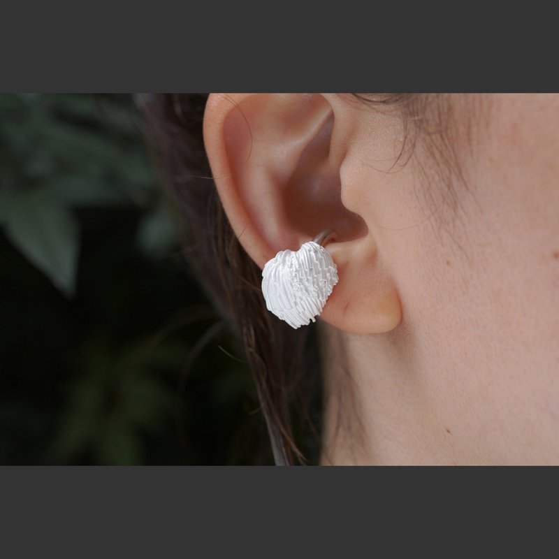 猴头菇 耳骨夹 - 耳环/耳夹 - 纯银 