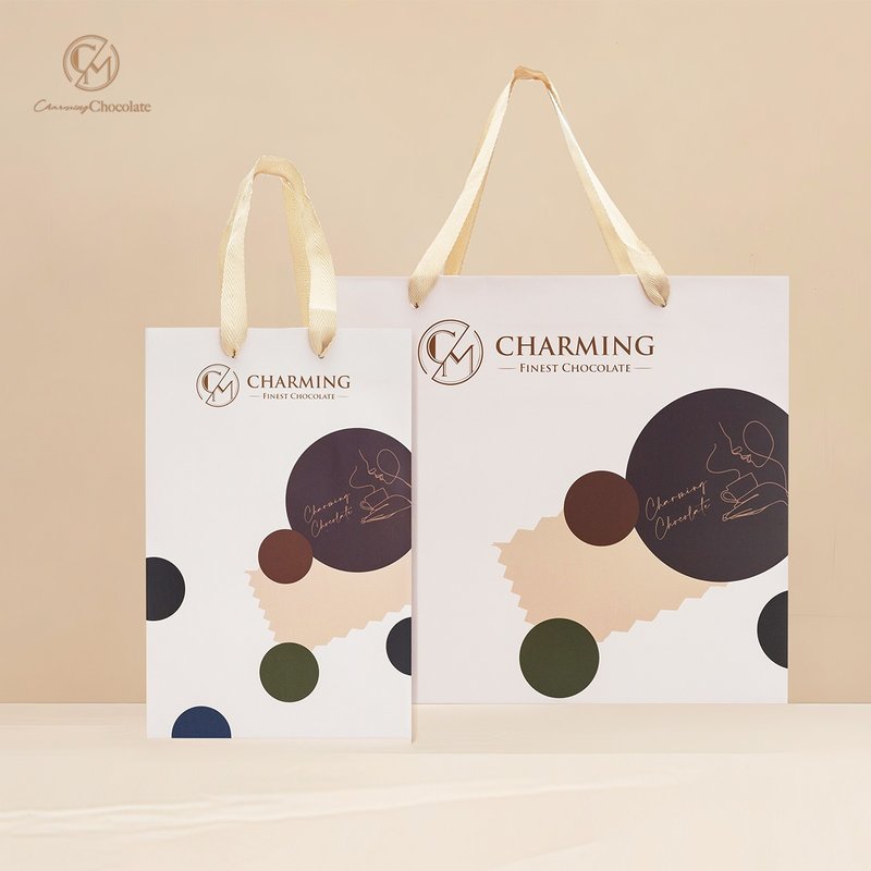 Charming 乔名巧克力 品牌专属纸袋 送礼必备 两种尺寸 - 包装材料 - 纸 咖啡色