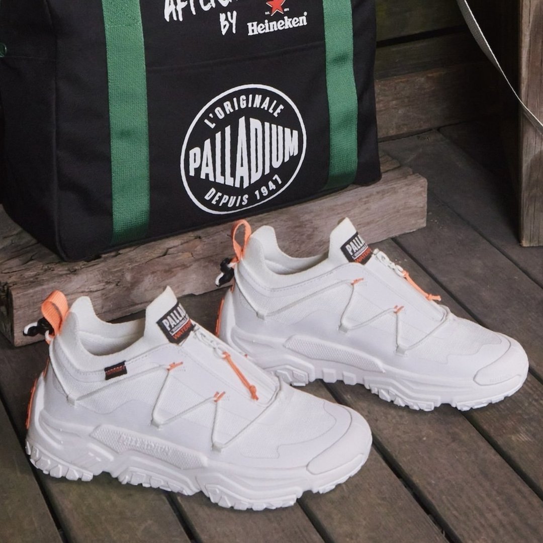 PALLADIUM OFF-GRID 轮胎橘标袜套式防水靴 白 79112-116 - 女款休闲鞋 - 其他材质 多色